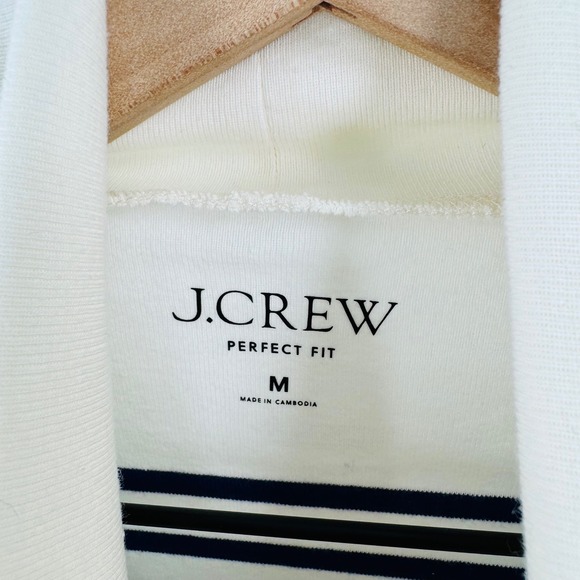 J. Crew Breton Striped Turtleneck Ivory Navy Blue Size S NWT Nautical Preppy - Picture 3 of 6
